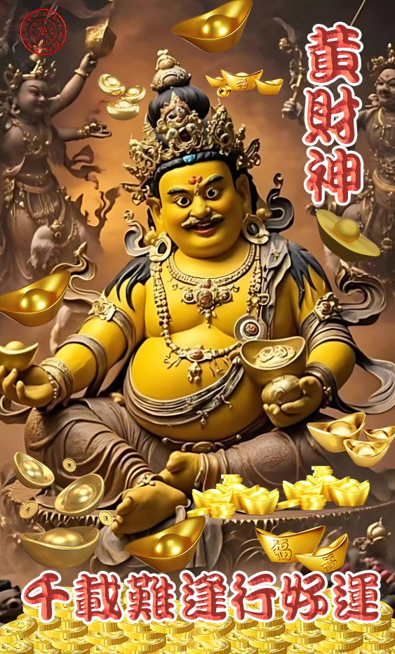 黃財神千載難逢行好運电子符