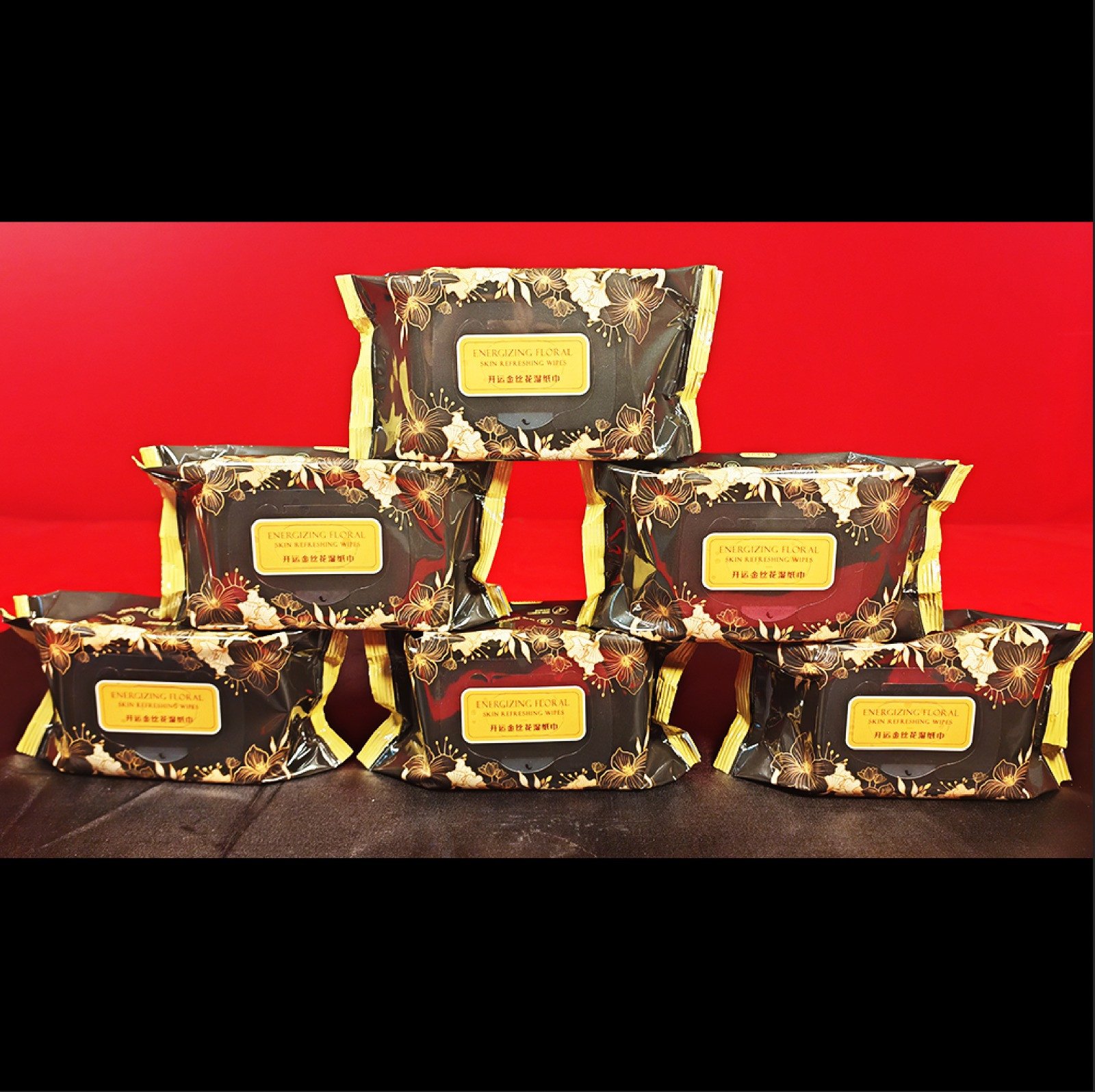 開運金絲花濕紙巾【綠茶味】|Energizing Floral Skin Refreshing Wipes [GREEN TEA]