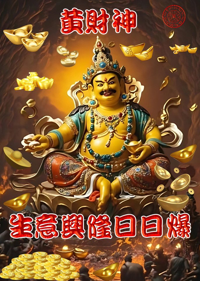 黃財神生意興隆日日爆电子符